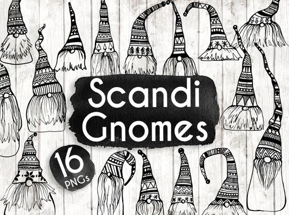 Download Christmas Scandi Gnomes Clipart Tomte Clipart Christmas | Etsy