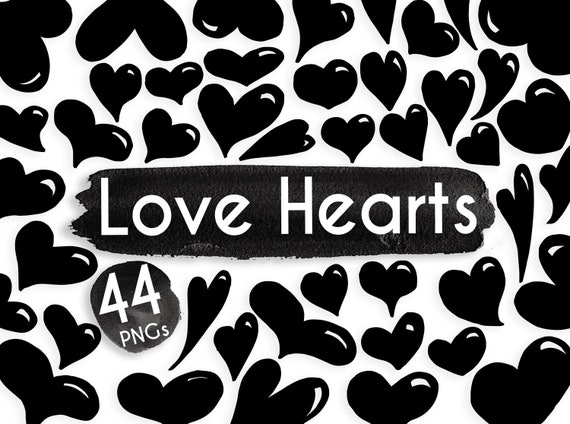Download Free Love Hearts Clipart 44 Hand Drawn Hearts Cliparts Journal Etsy SVG Cut Files