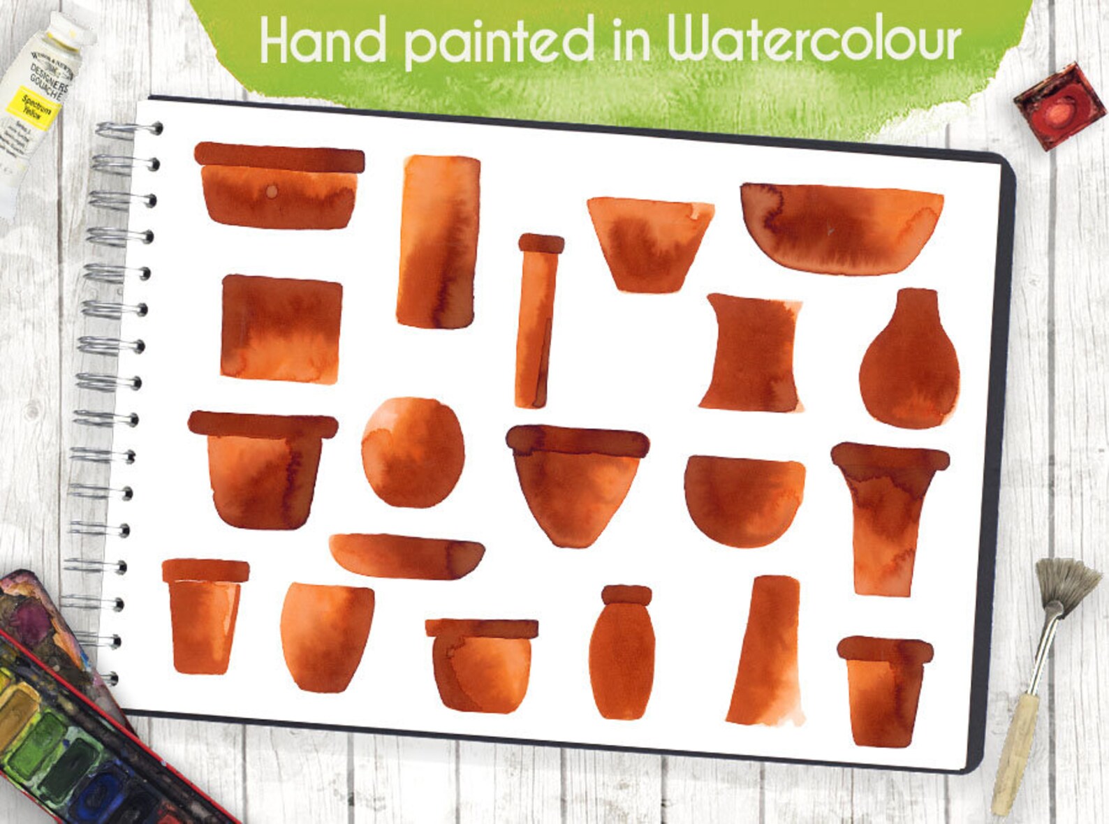 Terracotta Plant Pot Clipart Planter Vector Graphic Plant | Etsy