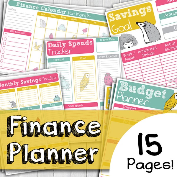 Finance Planner Printable - Budget Planner Download - Money Planner - Budgeting Planner Printable - Instant Finance Planner Printable