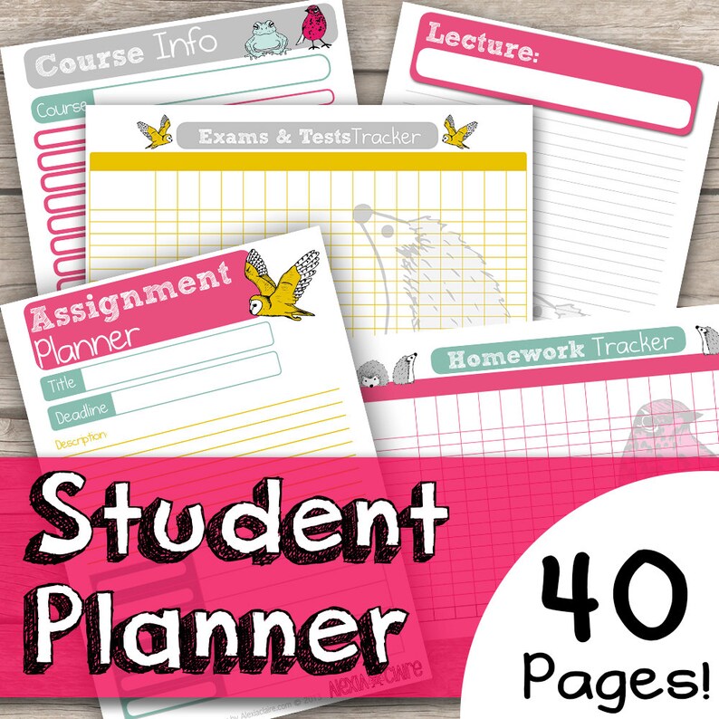Student Planner Printable Student Planner Download - Etsy UK