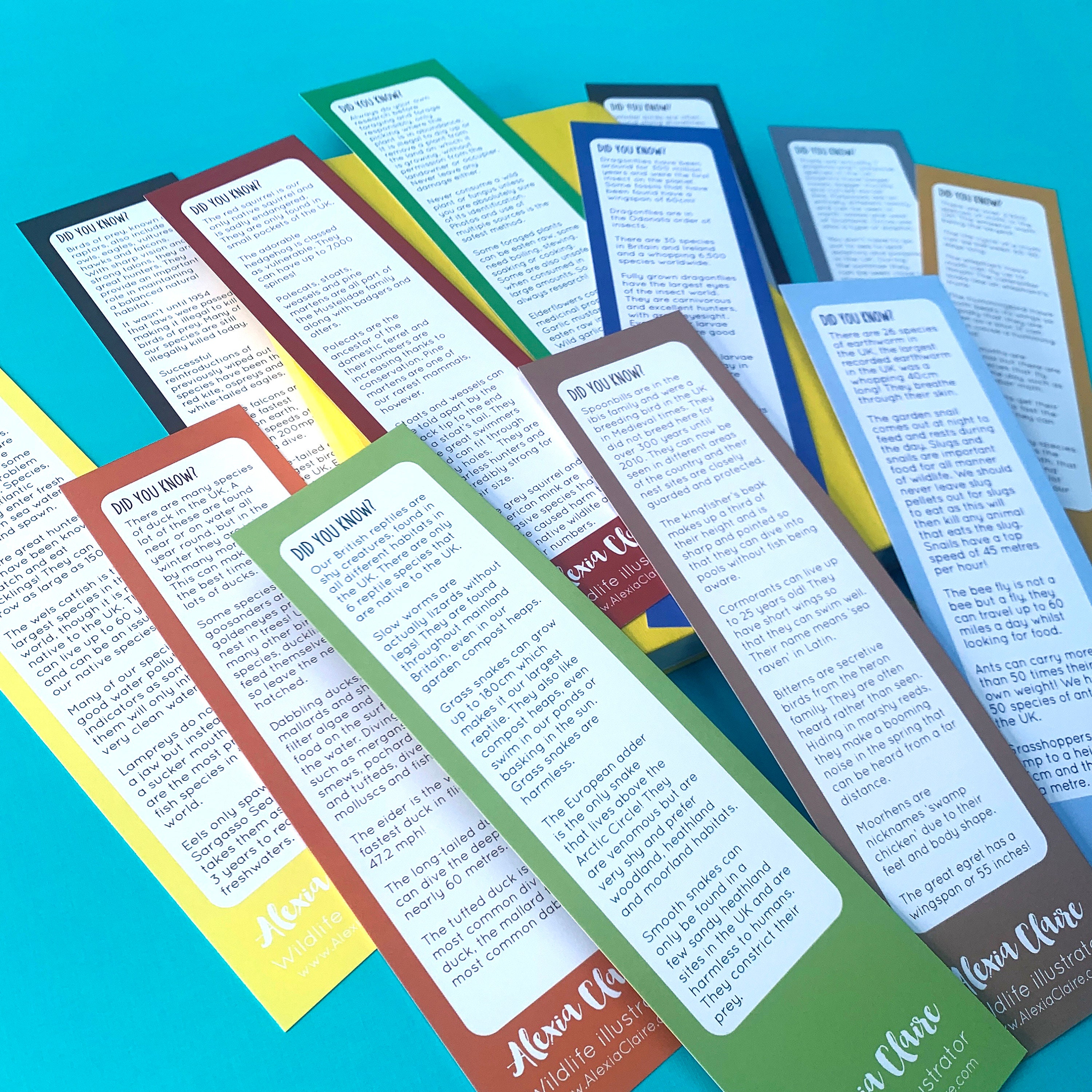 British Wildlife Bookmarks Set of 12 - Volume 3 - Etsy UK