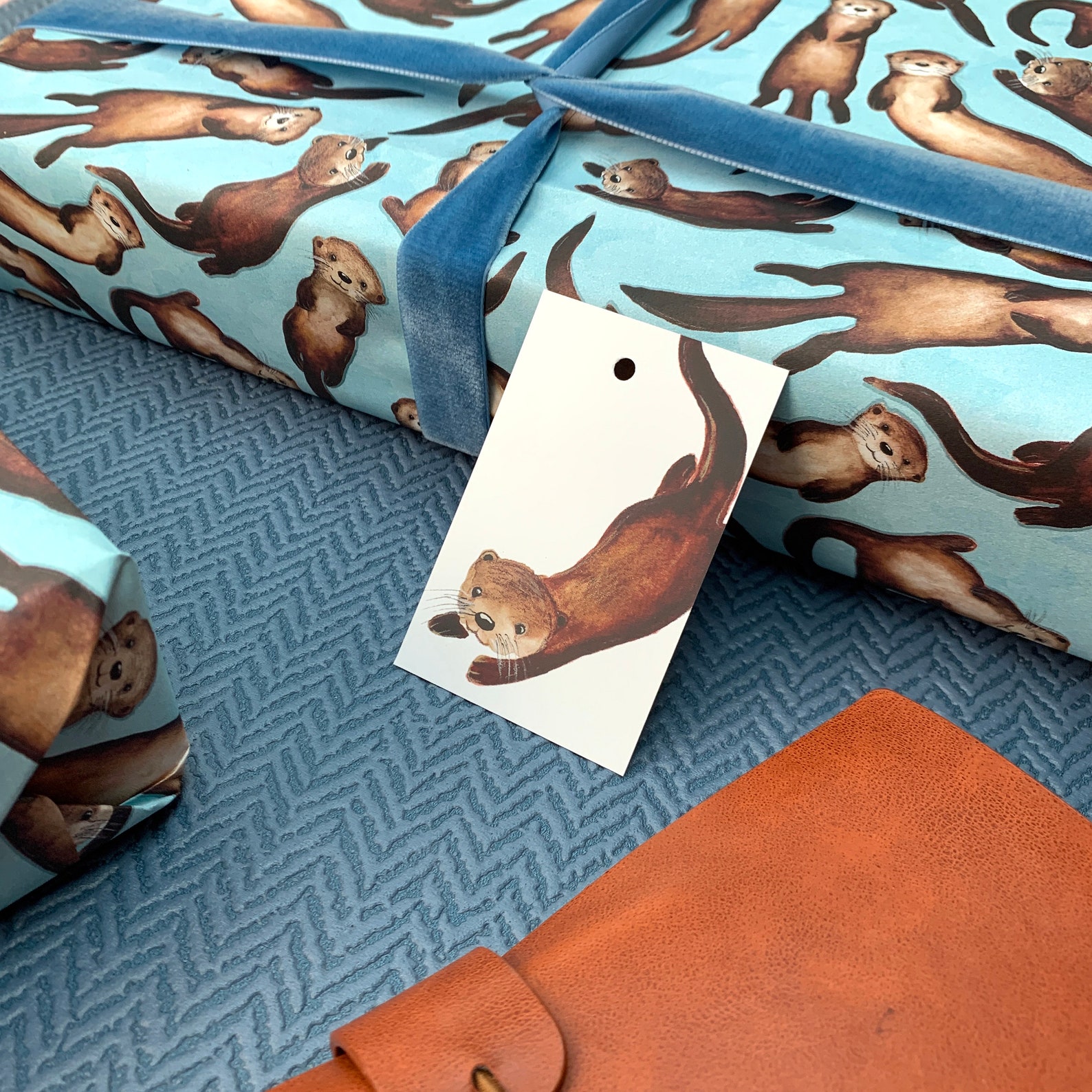 Otter Wrapping Paper Otters Birthday Gift Wrap Etsy