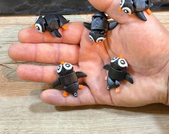3D printed penguin keychain