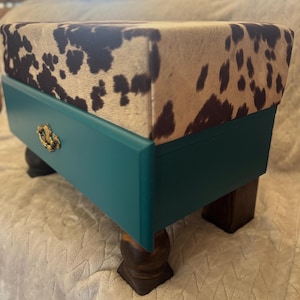 Rustic ottoman with built in storage