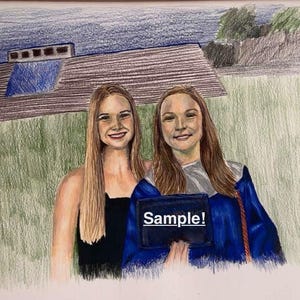 Custom Pencil Portrait – Hand-Drawn from Personalized Photo