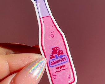 Mexican Soda Sticker | water resistant cute kawaii Latino snacks pink Latina candy antojitos sparkly planner notebook laptop jarra drink