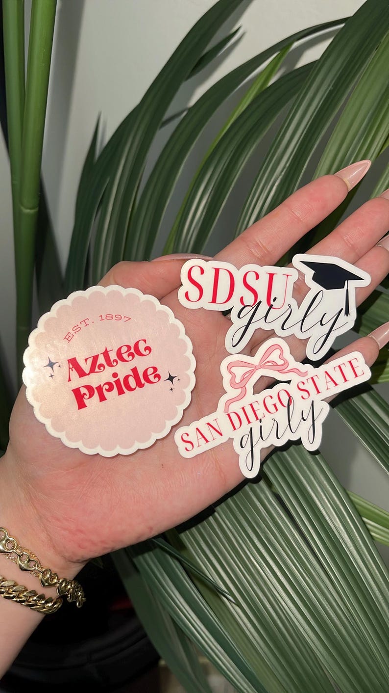 SDSU Aztec Sticker Bundle | College Girly Cute Decal Water Resistant ...