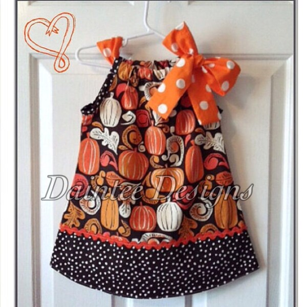 Ready to Ship 2T Pumpkin Pillowcase Dress