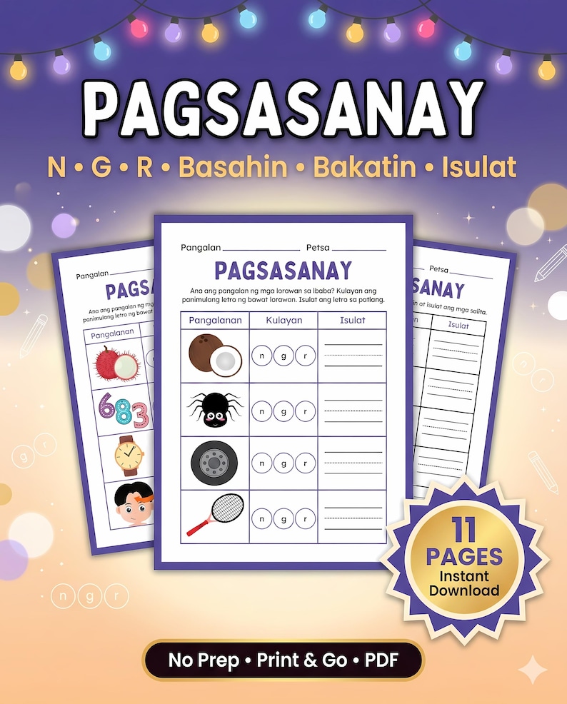 Letrang R Basahin Filipino Alphabet Tracing Worksheets (N G R) | Basahin Bakatin Isulat ...