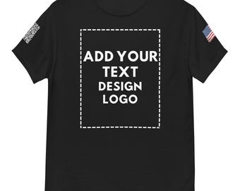 Custom T-Shirt with Your Design – Add Text, Logo, or Artwork | Personalized Tee Front | Gift, Team, Business