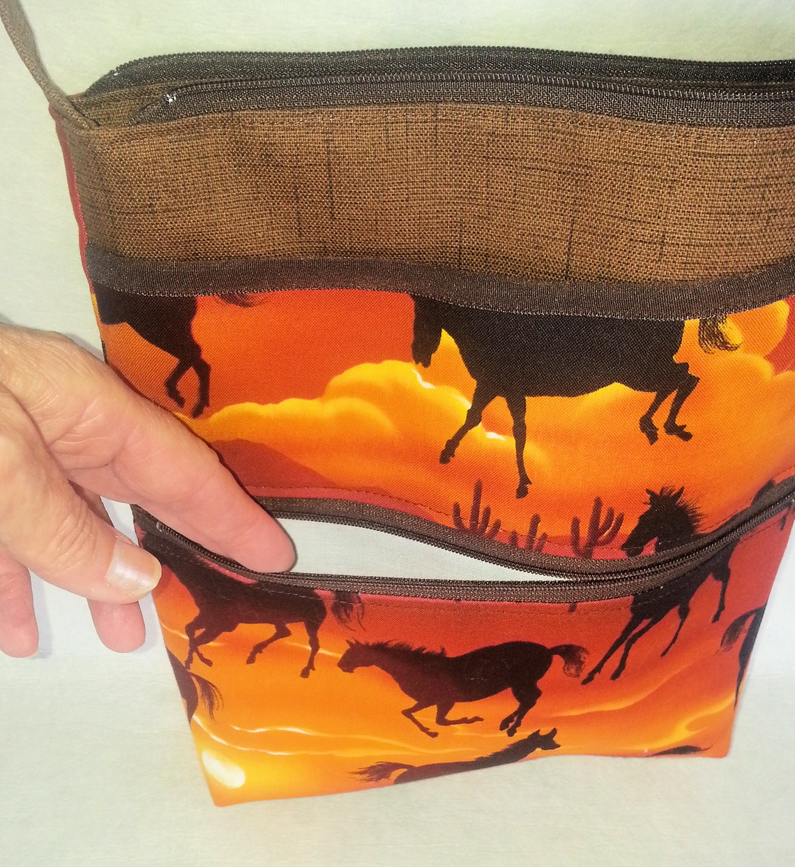 Bolso bandolera de tela de caballo bolso occidental regalo Etsy