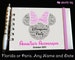 Personalised Pink Minnie Mouse Autograph Book Disneyland or Disney World Pocket Size Gift Paris or Florida 