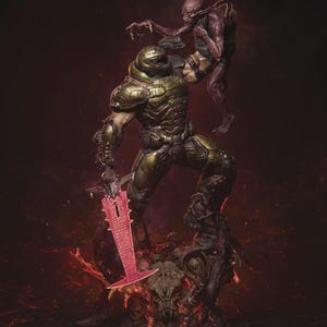 Doom Slayer Diorama 3D Model  (* Customs duty is included in the product price.)