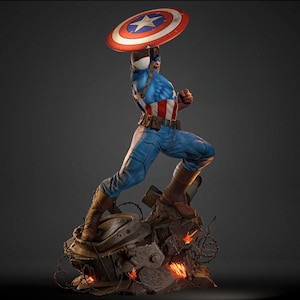 Captain America 3D Model Figure