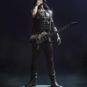 Cyberpunk 2077 Johnny Silverhand 3D Model Figure (* Customs duty is included in the product price.)