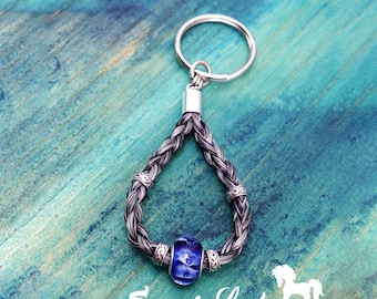 Horsehair Keychain with Beads