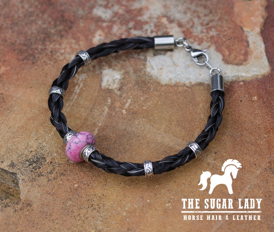 Horse Hair Bracelet With Beads Braided Horsehair Jewelry Horsehair