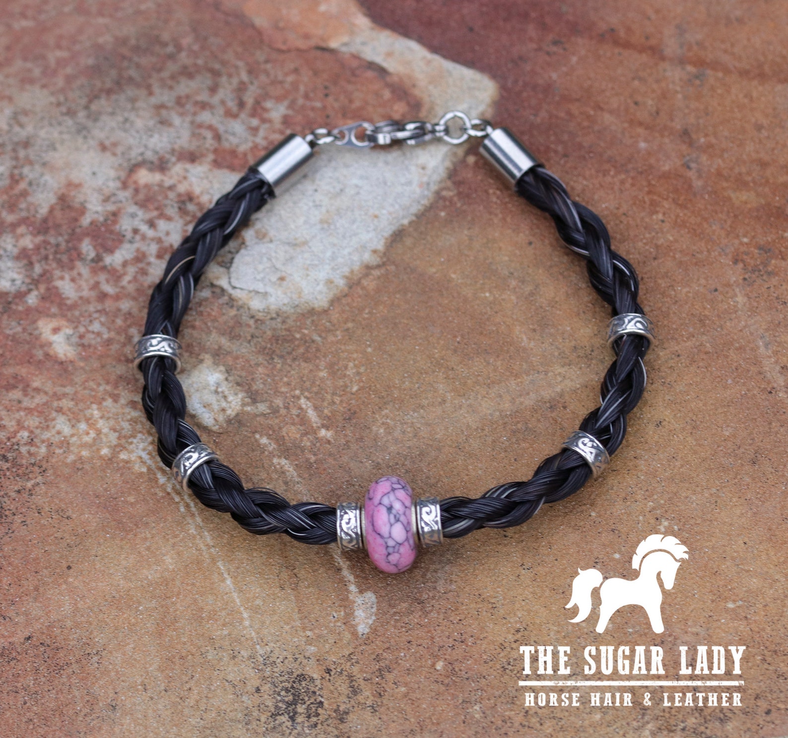 Horse Hair Bracelet With Beads Braided Horsehair Jewelry Etsy