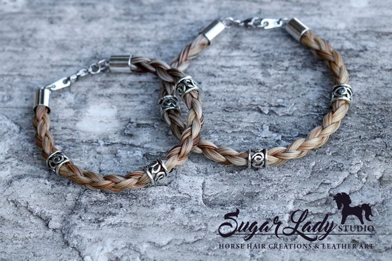 Hand-made Cowgirl bracelet Horse hair Bracelet Elegant Beauty Reversible 