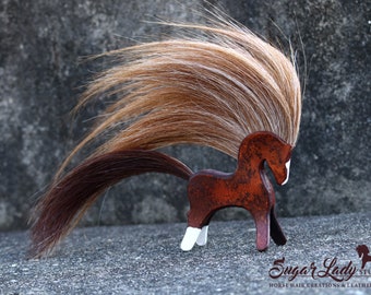 Personalized Horse Hair Figure - Leather and Horse Hair Totem