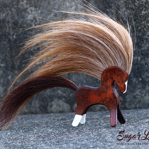 Personalized Horse Hair Figure - Leather and Horse Hair Totem