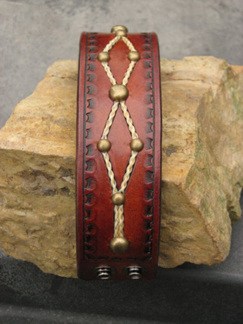 Horse Hair Leather Cuff Horsehair Inlay Leather Bracelet Etsy