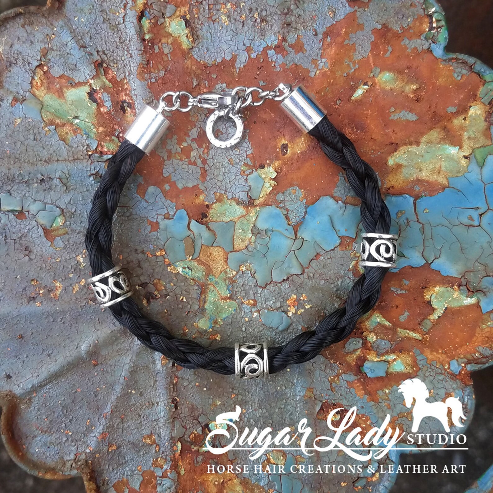 Horse Hair Bracelet With Beads Braided Horsehair Bracelet Etsy