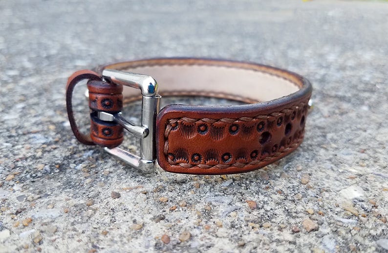 Horse Hair Leather Bracelet With Brass Buckle 3/4 Etsy