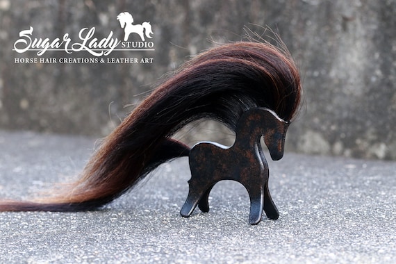 Customized Leather and Horse Hair Totem - Leather Horse Totem