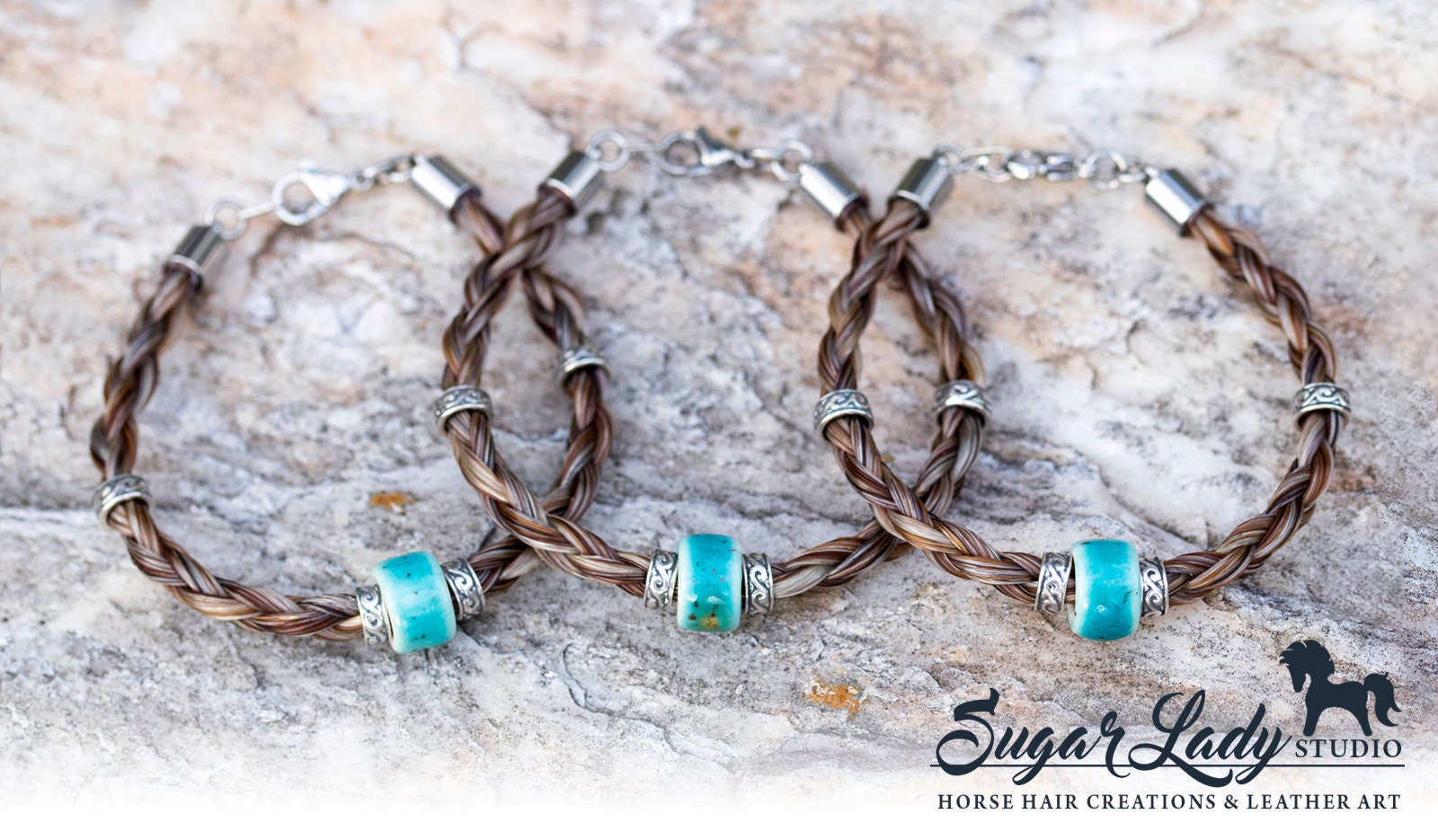 Horse Hair Bracelet With Beads Braided Horsehair Jewelry Etsy