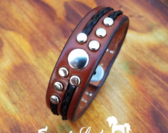 Horse Hair And European Leather Bracelet - Braided Horsehair