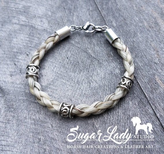 Buy Horse Hair Bracelet With Beads Braided Horsehair Jewelry Online in  India  Etsy