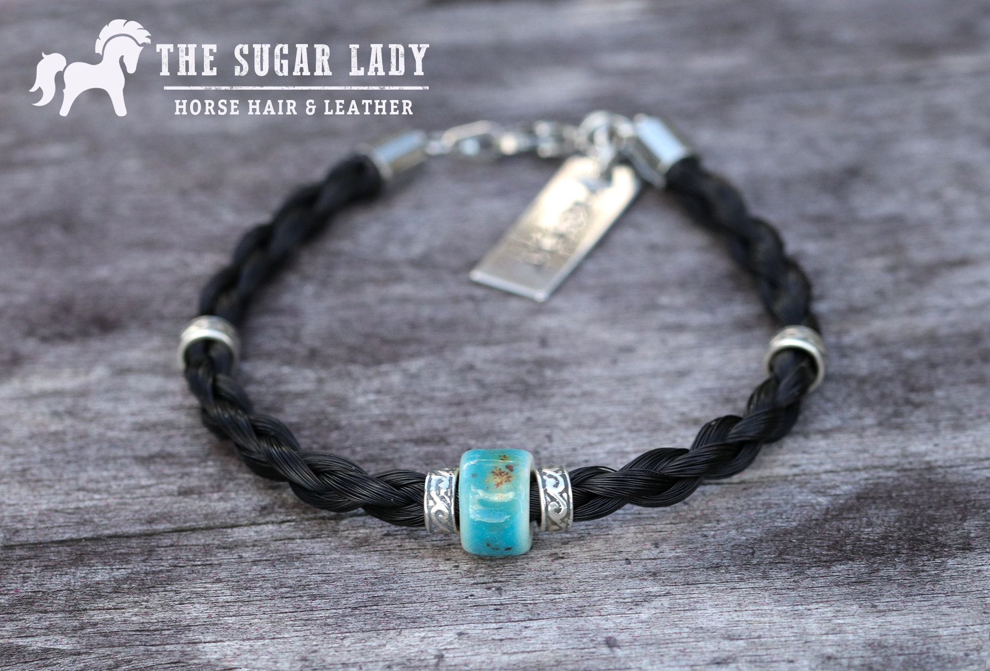 Horse Hair Bracelet With Beads Braided Horsehair Jewelry Etsy