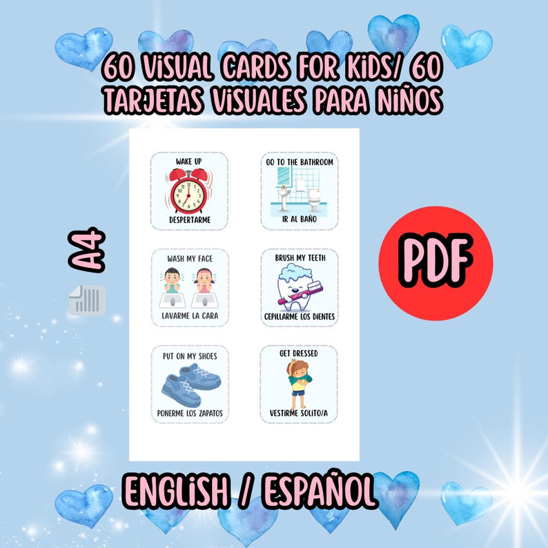 60 Printable Routine and Emotion Cards for Kids – Visual Schedule in ...