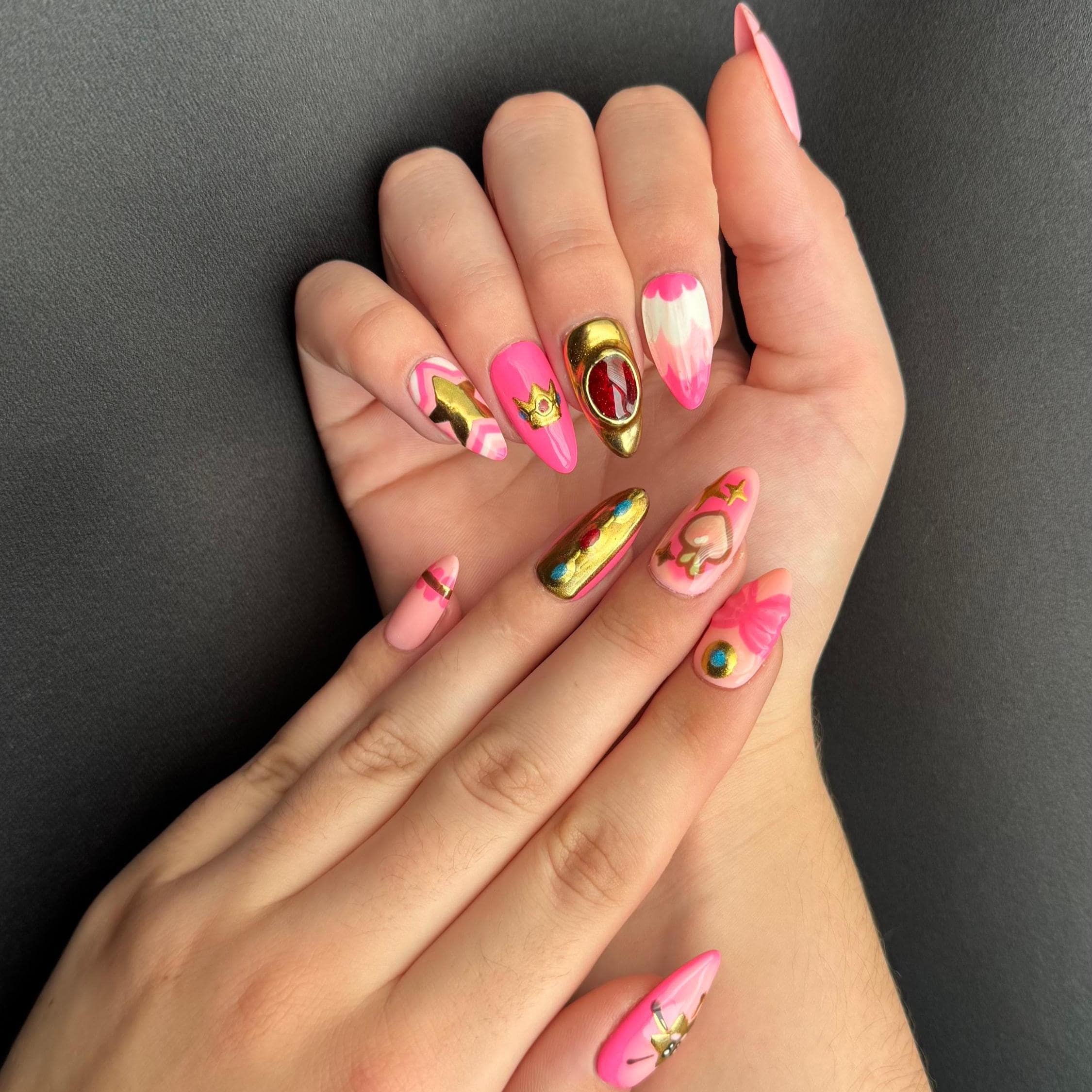 Princess Peach Classic Nintendo Gamer Girl Nail Set - Etsy