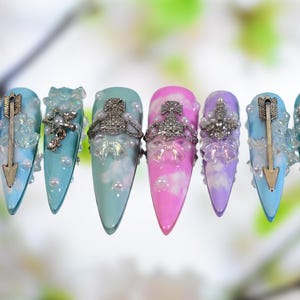 Pastel Cupid Romantic Nail Set