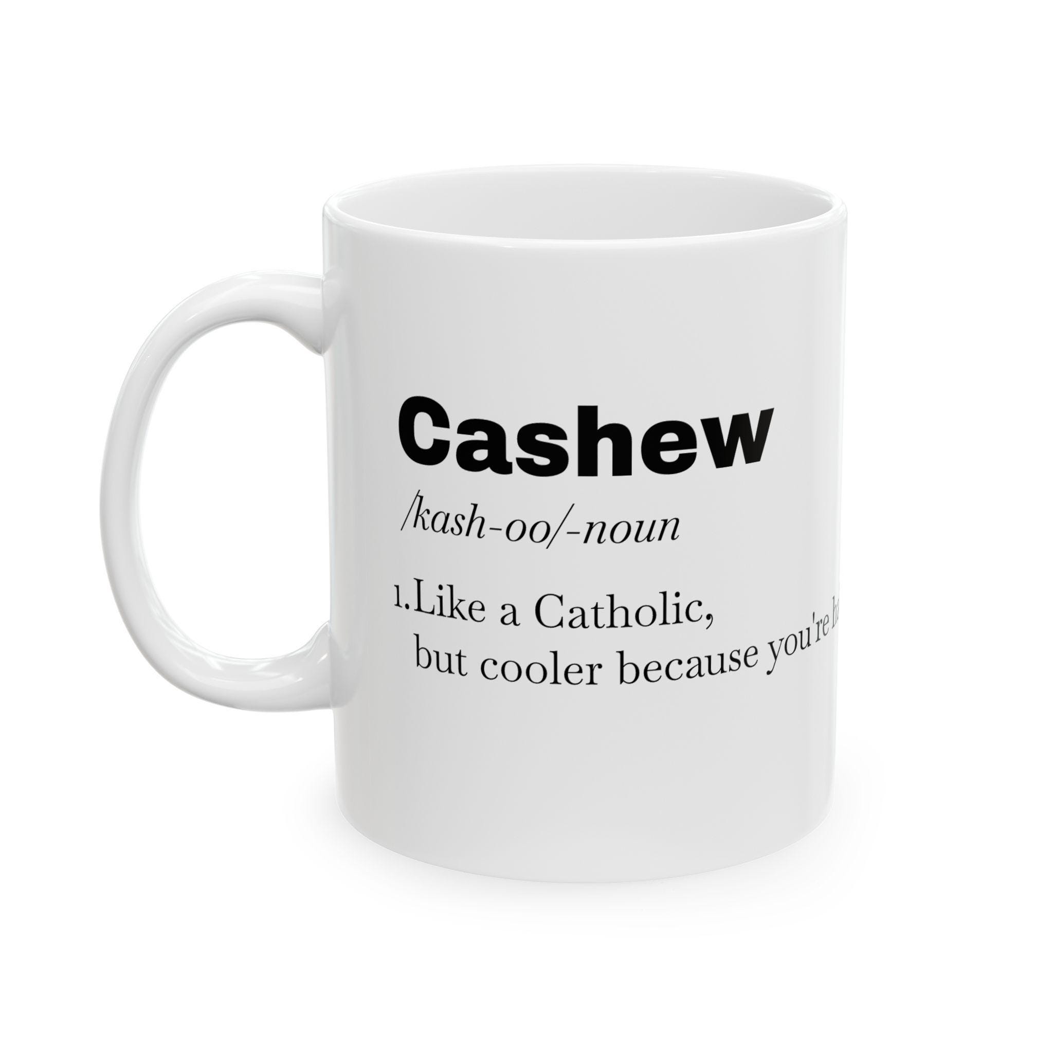 Keramische koffiemok cashew, grappig cadeau voor koffieliefhebbers, leuk coffeeholic ontwerp, kopje koffie 's ochtends, mok kantoorhumor