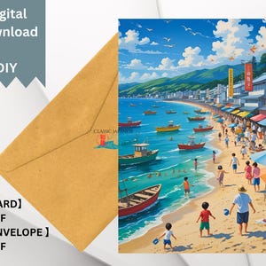 Thank you card.Digital download.Beautiful.Landscape.Japan.