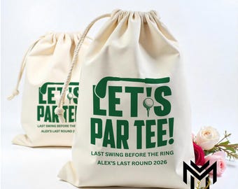 Personalized Golf Party Favor Bag: Groomsmen Gift, Let's Partee