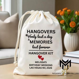 Sacola personalizada para kit ressaca: lembrancinha para despedida de solteira
