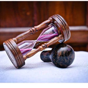 Sand Timer Hourglass wood Nautical Maritime Hour Glass Vintage Sand Clock Gift