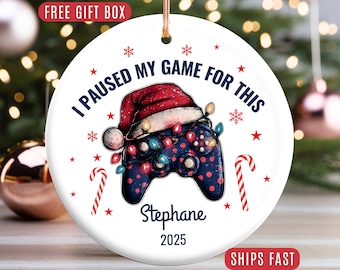 Personalized Gamer Gifts, Gamer Gift Teen Boy Christmas Video Game Christmas Ornament Video Game Ornament