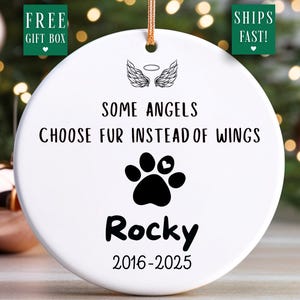 Dog Memorial Ornament, Custom Dog Memorial Christmas Ornament for Dog Loss Ornament Dog Sympathy Ornament Dog Memorial Keepsake Ornament