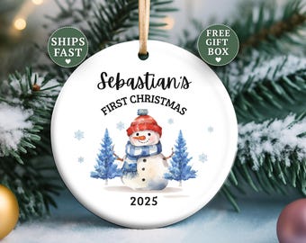 Baby Boy 1st Christmas Ornament, Personalized Baby Boy First Christmas Ornament for Baby Boy Ornament for Baby Boy Custom Baby Boy Gift