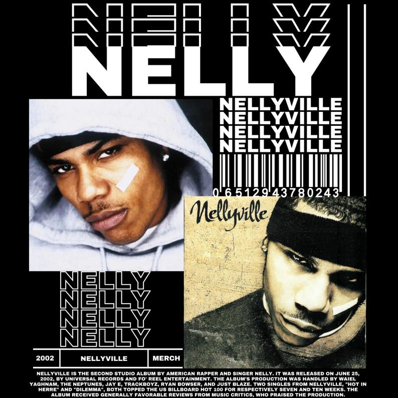 NELLY T Shirt Design. PNG Digital 4500x5100 Px. Rapper, Rap, Hiphop ...