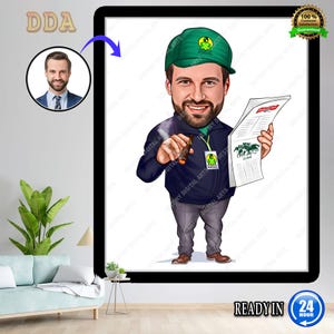 Ritratto di allenatore di football americano personalizzato, ritratto di football americano, regalo di football americano, caricatura di football americano, caricatura personalizzata, regalo di caricatura