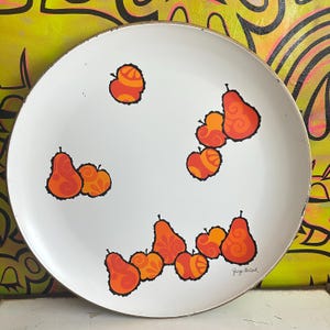 Bandeja vintage de esmalte Georges Briard: estilo moderno de mediados de siglo