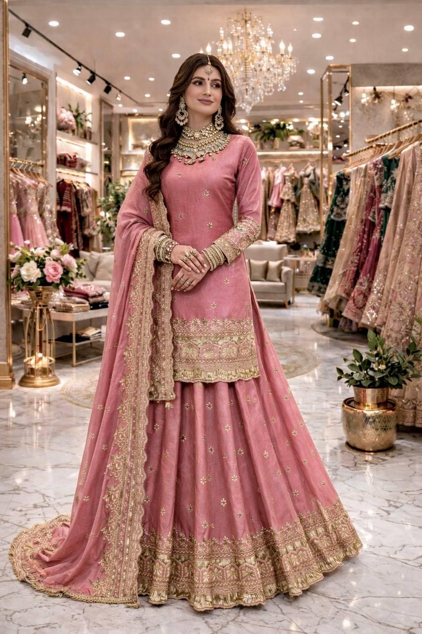 open lace back dress Hana- Indian Party Wear Gown for Desi Weddings – Karigur main image 0