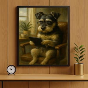 Puzzle &quot;Schnauzer con tavoletta&quot; – 120/252/500 pezzi